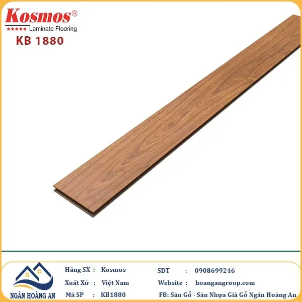 Sàn Gỗ Công Nghiệp Kosmos Dày 12mm KB1880